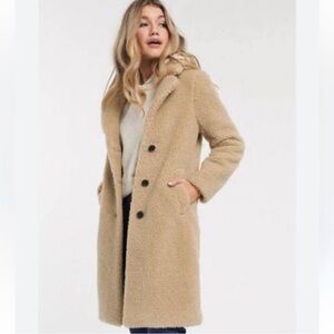 Abercrombie and Fitch Teddy Sherpa Tan Coat